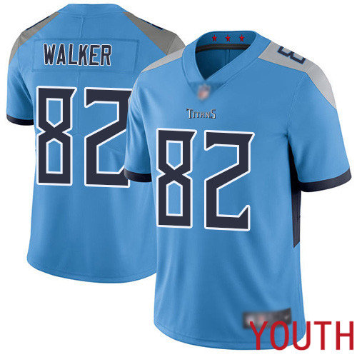 Tennessee Titans Limited Light Blue Youth Delanie Walker Alternate Jersey NFL Football 82 Vapor Untouchable